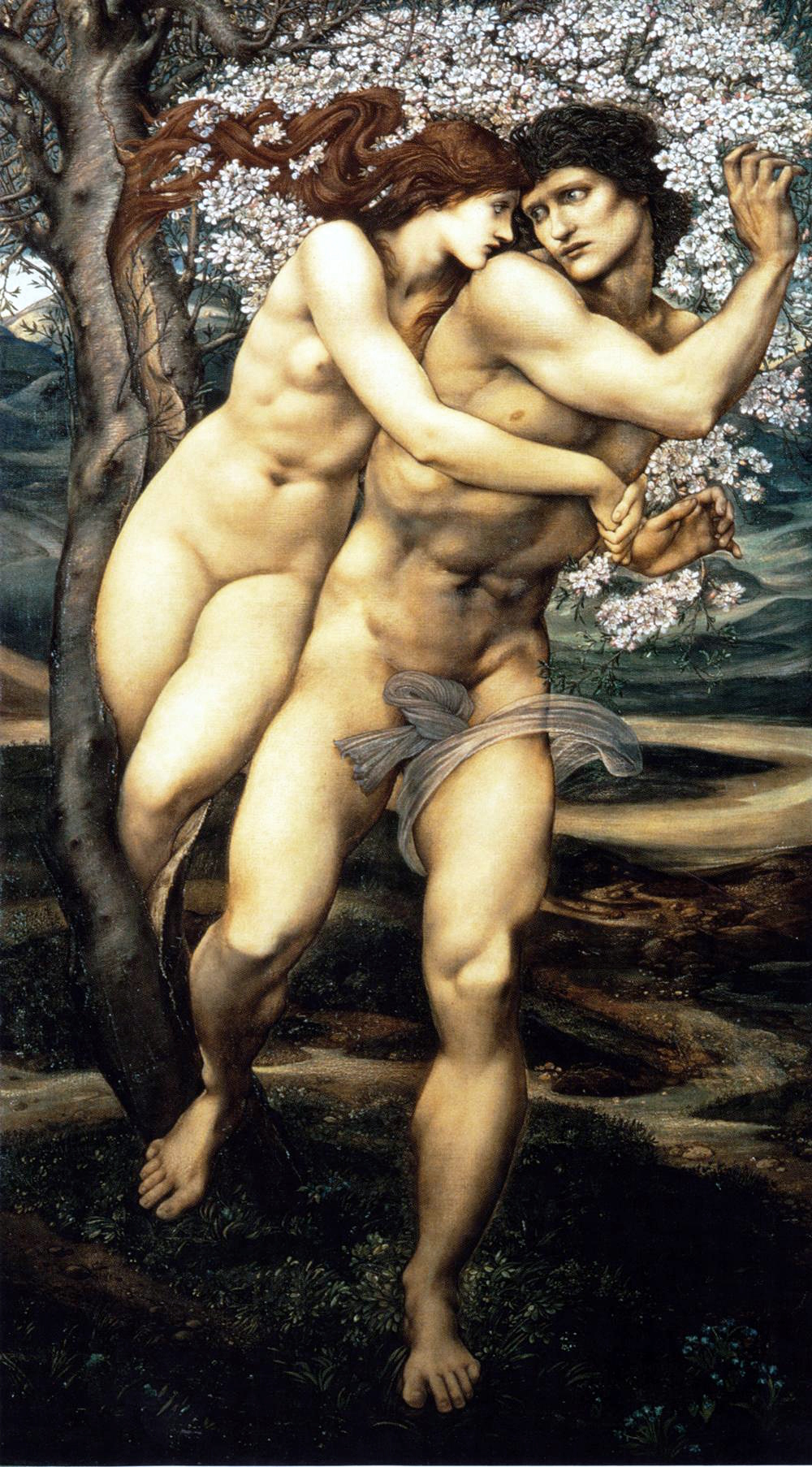 Edward Burne-Jones, The Tree of Forgiveness (1881 - 1882), oil on canvas, 111 x 186 cm. Collection of The Lady Lever Art Gallery, National Museums Liverpool, England